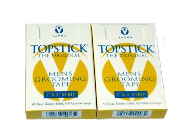 T150 2 Boxes Of 50 1x3" strips Topstick Toupee Tape 1" x 3" WIDE STRIPS