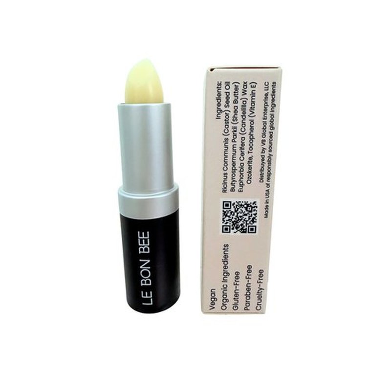 LE BON BEE Lip Balm with Vitamin E - Hydrating Lip Moisturizer for Women & Men, Lip Treatment for Dry, Cracked Lips, Cruelty-Free, Paraben-Free, Gluten-Free, Fragrance-Free. Proudly made in USA