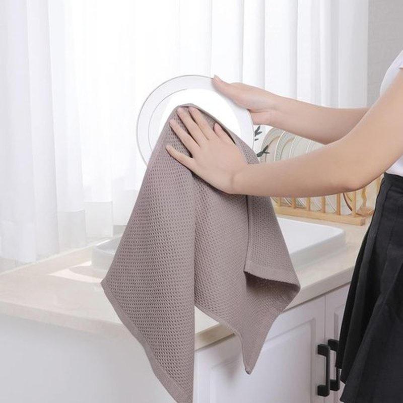 Homaxy 100% Cotton Waffle Weave Dish Towels - Ultra Soft & Absorbent | 13 x 28 Inches, 12-Pack, Mixed Colors