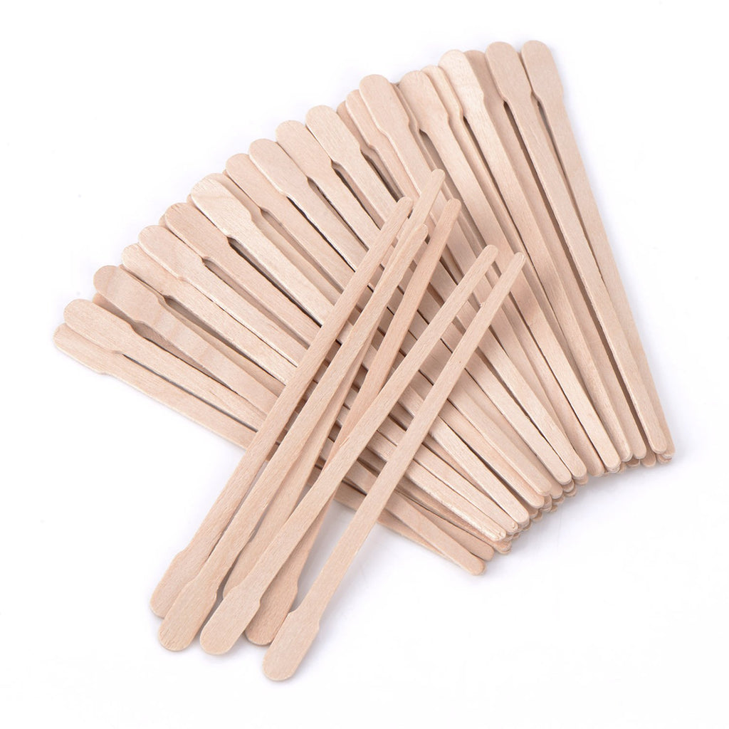 Whaline Wax Spatulas 400 Packs Small Wooden Waxing Applicator Sticks Wood Wax Spatulas Applicator Sticks for Face Eyebrows Hair Removal