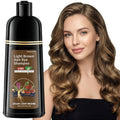 HIS&HERCHOICE Light Brown Hair Dye Shampoo - 3-in-1 Gray Coverage, Ammonia & Paraben Free, Herbal Formula