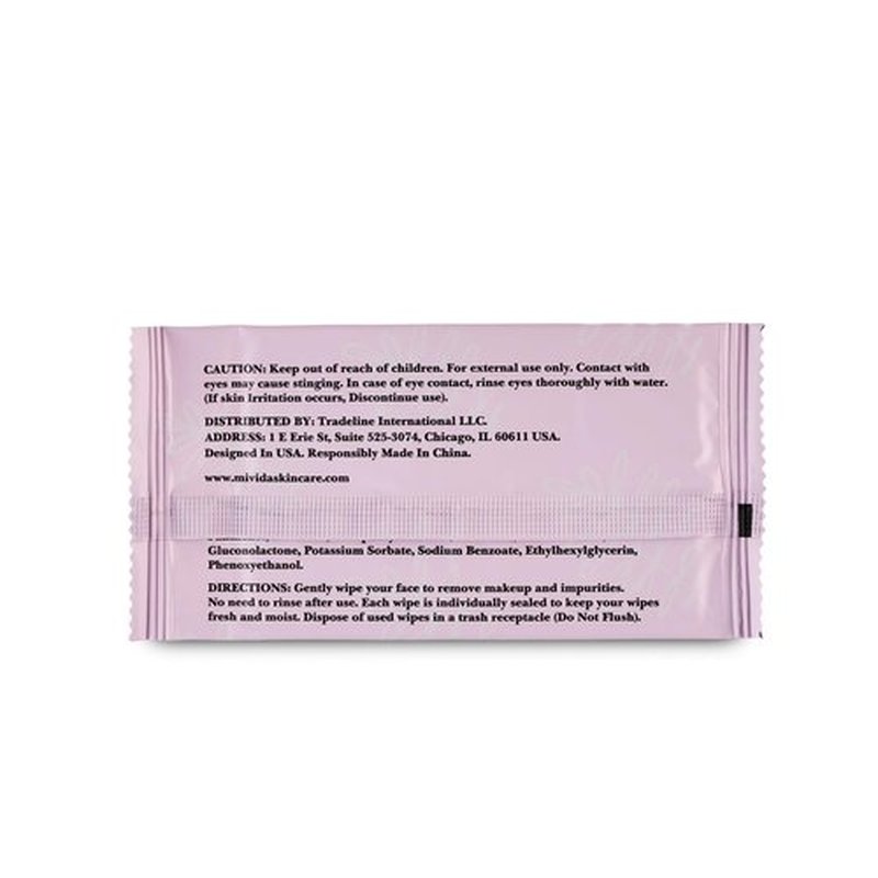 mivida100 Count Hypoallergenic Makeup Remover Wipes Individually Wrapped with Vitamin E | Dermatologist Tested Alcohol-Free, Fragrance-Free face wipes Individully Wrapped