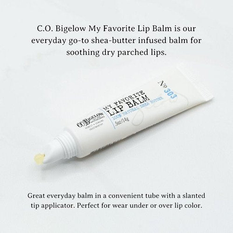 C.O. Bigelow Lip Balm Trio - Rose Salve, Mentha Shine & My Favorite Lip Balm | 3-Pack, 0.5 oz