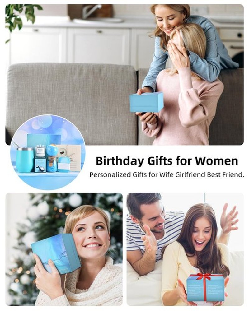 Birthday Gifts for Women, Mothers Day - Bath Relaxing Spa Gift Basket Set, Self Care Unique Anniversary Gifts Idea for Mom Women Her Best Friends Sister Wife Girlfriend Coworker Teacher