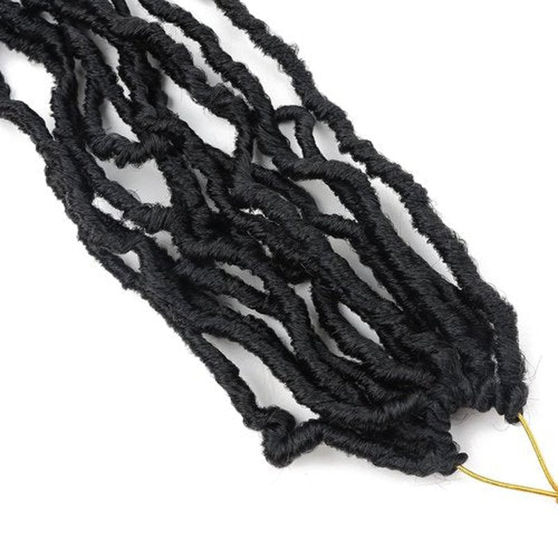 18 Inch Soft Locs 7 Packs Faux Locs Crochet Hair Pre Looped Distressed Locs Crochet Braids Hair Extensions Butterfly Locs For Black Women 1B