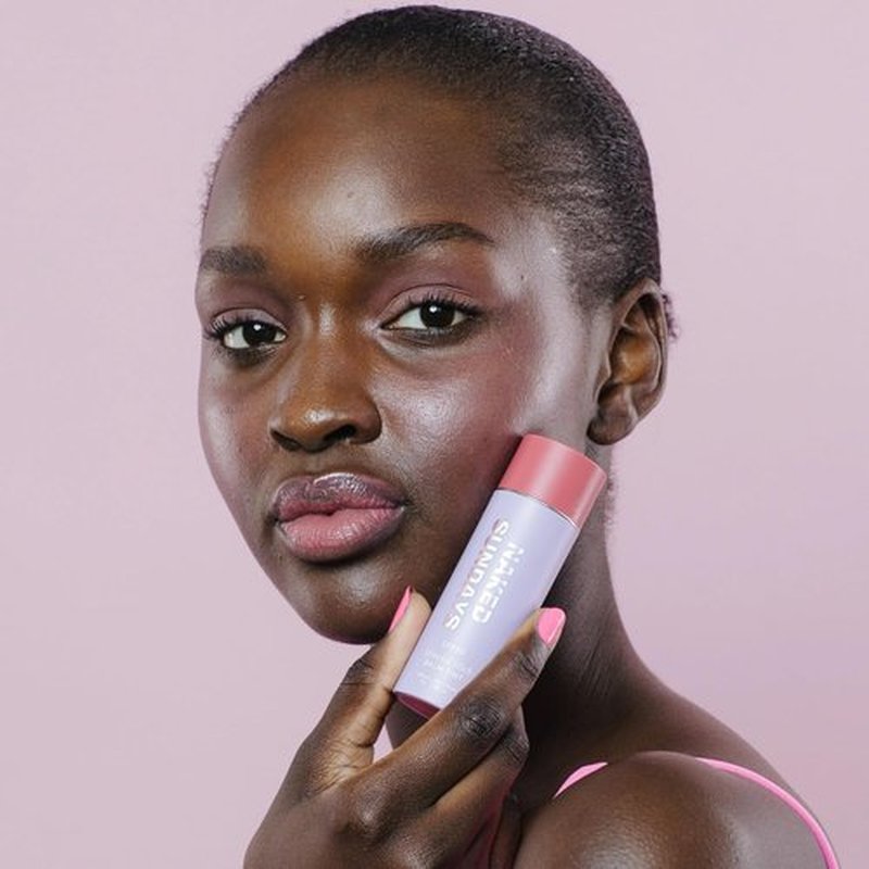 Naked Sundays SPF 50 Glow Balm – Peptide-Infused Multi-Tasking Blush Stick for Cheeks, Lips & Eyes – Broad Spectrum Zinc Oxide Blush Sunscreen – 8g (Dusty Rose)