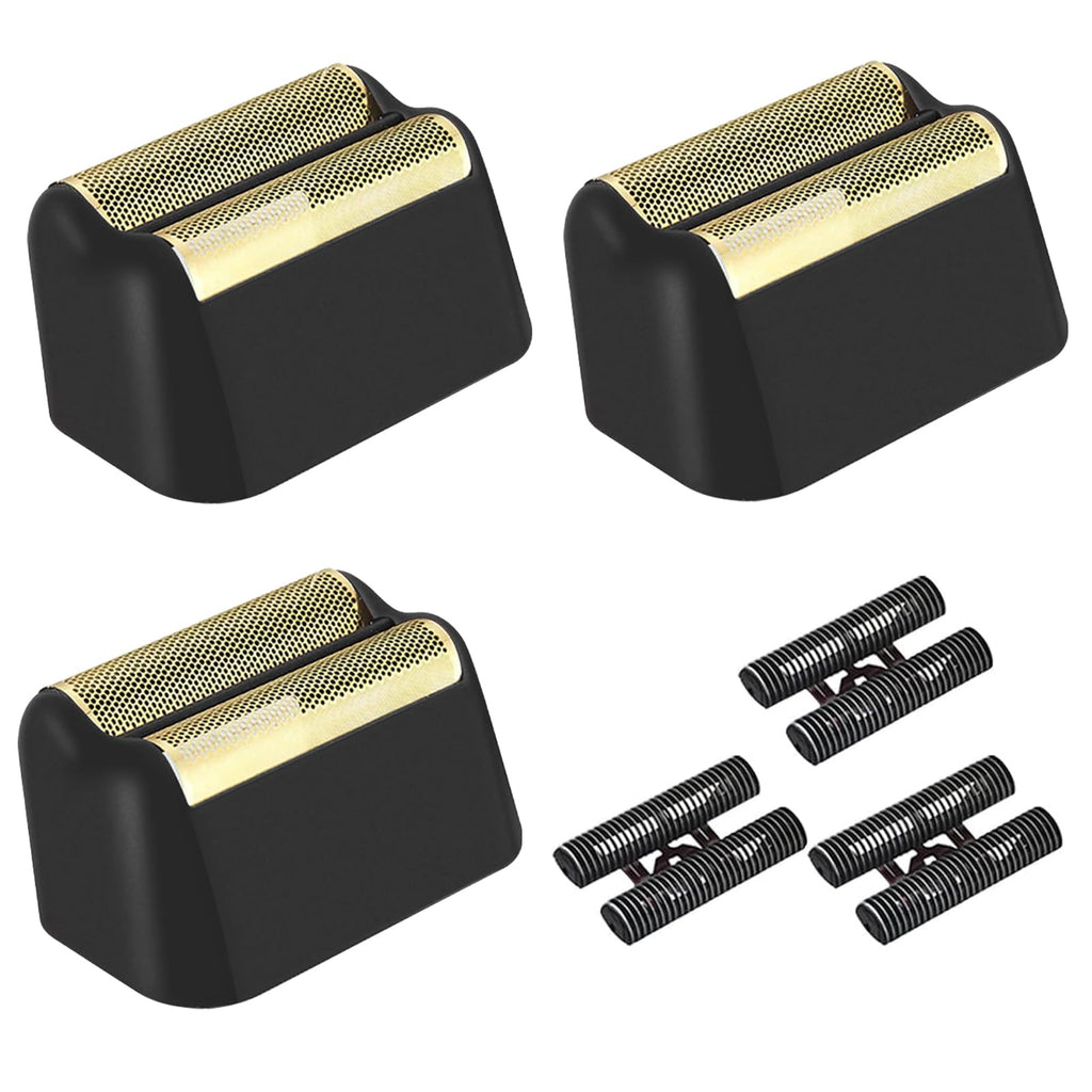 3 Pack Professional 5 Star Series Finale Shaver Replacement Foil and Cutter Bar Assembly Compatible With Wahl Shaver Foil 7031-100, 7043-100 Super Close Shaving Replacement Heads， (Black)
