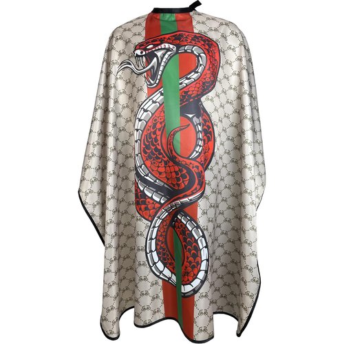 CapeshionPro Barber Capes Hair Cutting Capes Salon Stylist Capes with Snaps Waterproof Professional Large Barber Hairdresser Gown Cape- 63”× 56”(SNAKE)