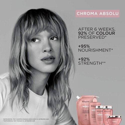 Kerastase Chroma Absolue Shampoo Refill Pouch - Hydrating Formula for Color-Treated Hair | Protects & Nourishes Fine to Medium Hair