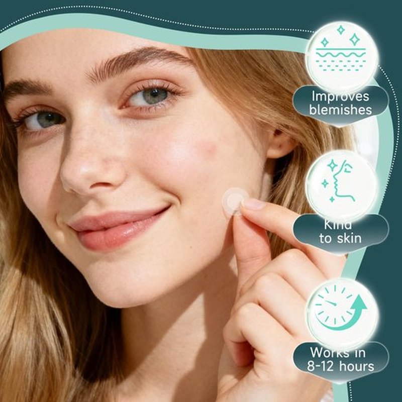sundpik Microdart Pimple Patches for Face 9 Count,Hydrocolloid Acne Patches,for Early Stage Zits,Spot Patch with 395 Microdart
