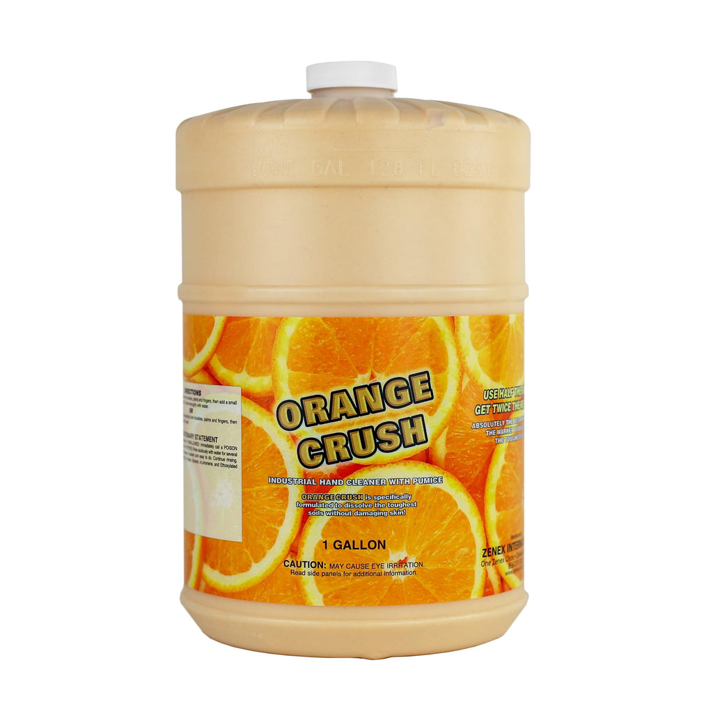 Zenex Orange Crush Hand Soap with Pumice and Skin Conditioners - Industrial Hand Cleaner | Citrus Crème Scent | Dissolve Tough Soils | Does Not Dry Out Skin | 1 Gallon (1-Pack)