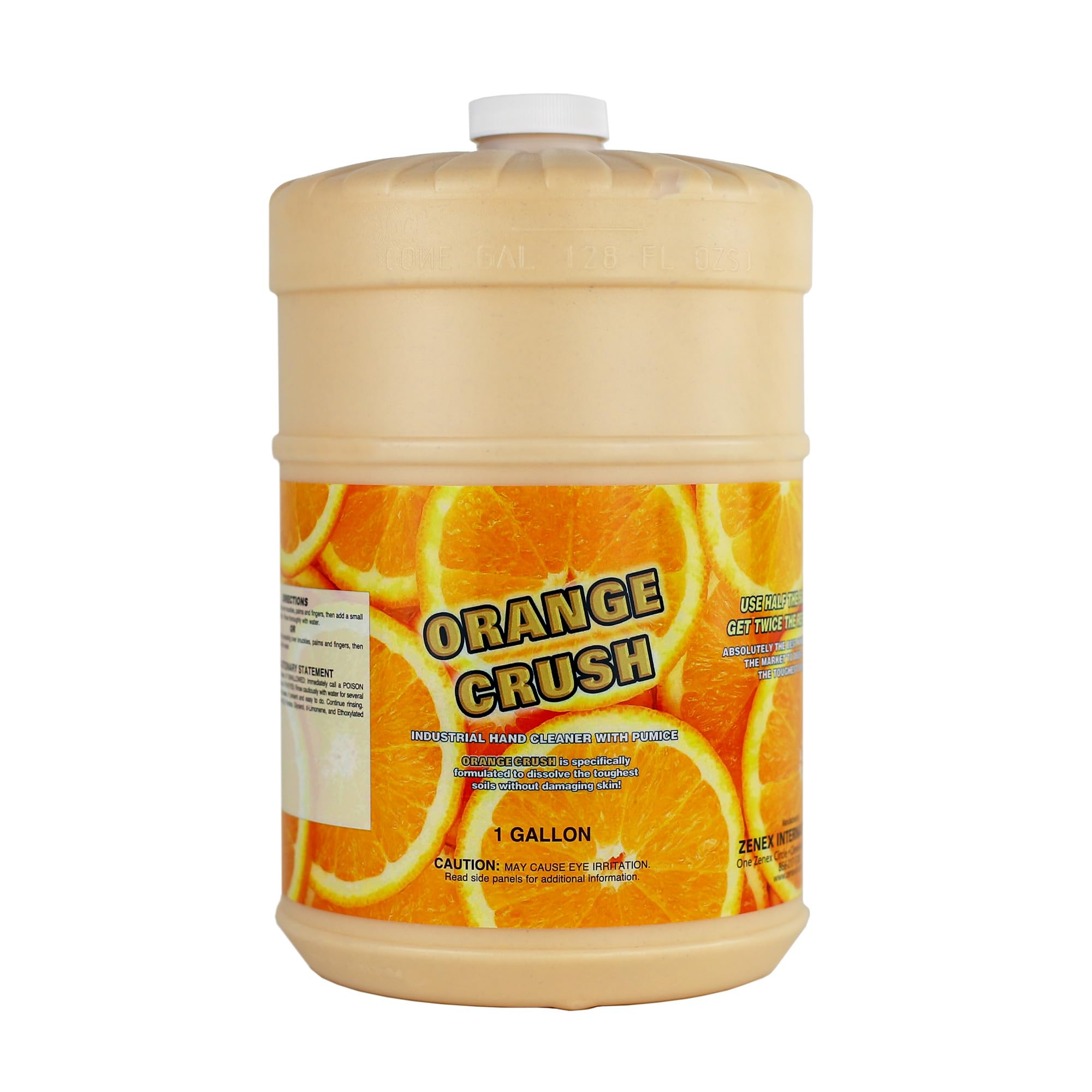 Zenex Orange Crush Hand Soap with Pumice and Skin Conditioners - Industrial Hand Cleaner | Citrus Crème Scent | Dissolve Tough Soils | Does Not Dry Out Skin | 1 Gallon (1-Pack)