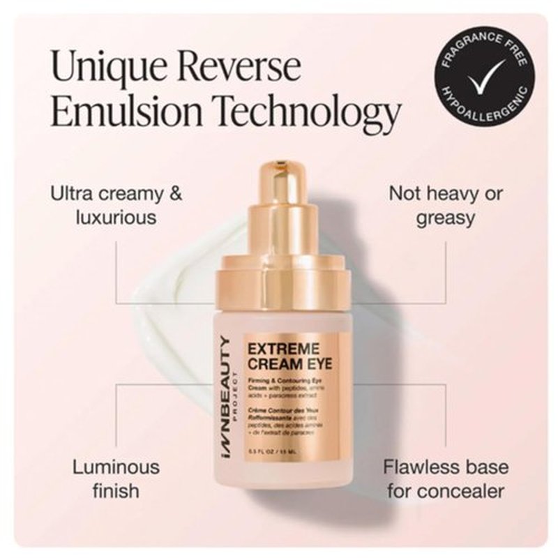 Innbeauty Project Eye Cream - Extreme Firming & Contouring with Peptides & Botanicals | 0.5 OZ (15ml)