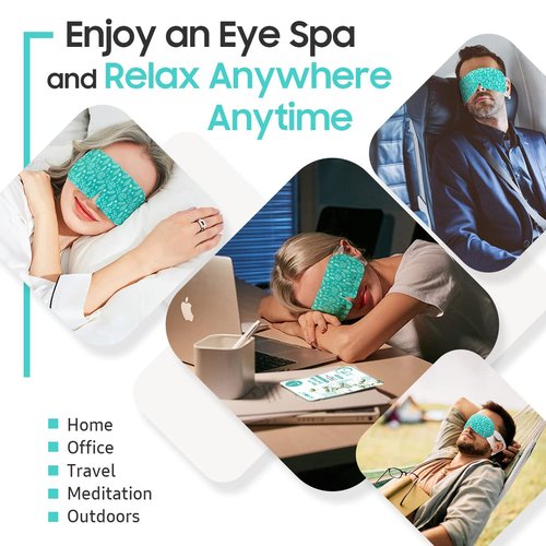 BeHoomi 30Packs Steam Eye Mask, Heated Eye Mask Warm Compress for Eyes, Self Heating Disposable Steam Mask for Home Sleep, Spa, Travel Essentials & Relaxation Gifts, Stocking Stuffers (Unscented)