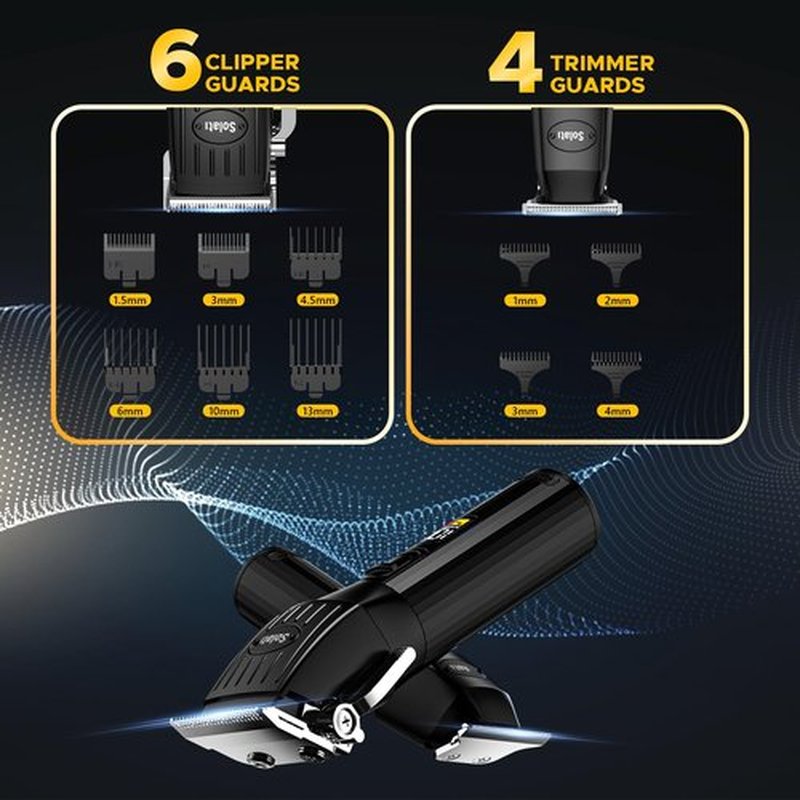 Professional Hair Clippers for Men Cordless Trimmers Kit with LED Display Electric Beard Trimmer for Kid Cordless Beards Trimmer Haircut Grooming Kit Gift for Men Women Barber Kids (Black)