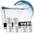 VELORA Micro Infusion System for Face - Hydrating Peptide & Hyaluronic Acid Serum Set, Skin-Smoothing Radiance Set with 0.25mm Stamp, At-Home Facial Kit, 1-Month Supply