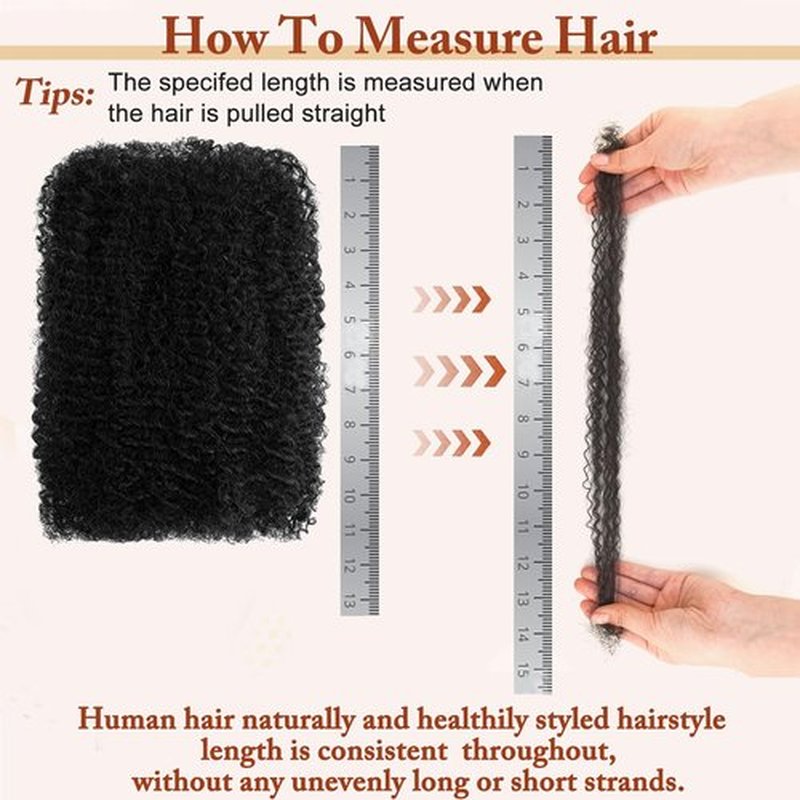 Afro Kinkys Bulk Human Hair 16 Inch 4 Bundles Black Afro Kinky-Curly Human Hair Bulk for Twist, Dreadlock Extensions Micro Loc Repair Twist Braids 4C Curly for Mini Twist