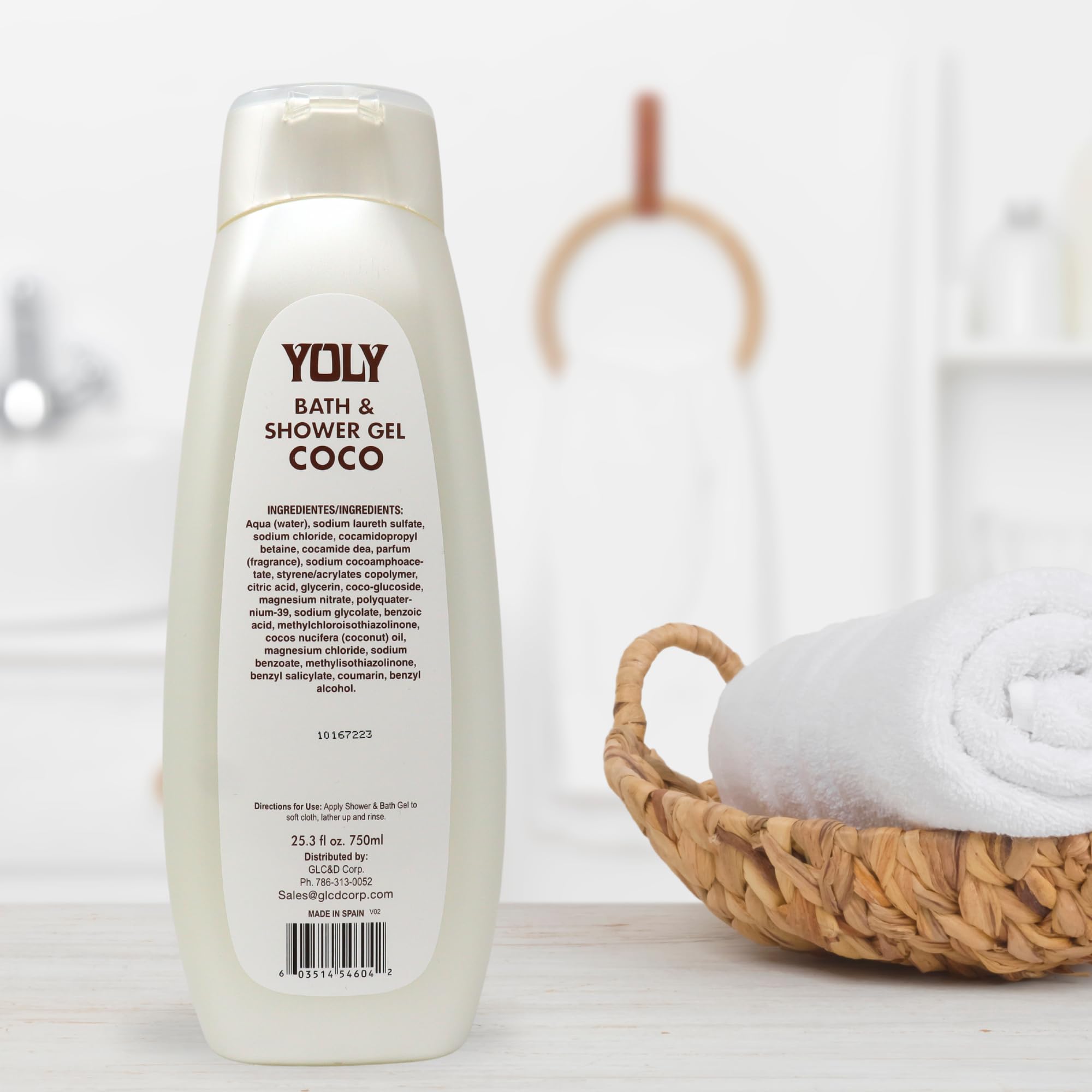 Yoly - Coco Daily Moisturizing Body Wash - Coconut Infused, Refreshing & Rejuvenating, 25.3 Fl Oz