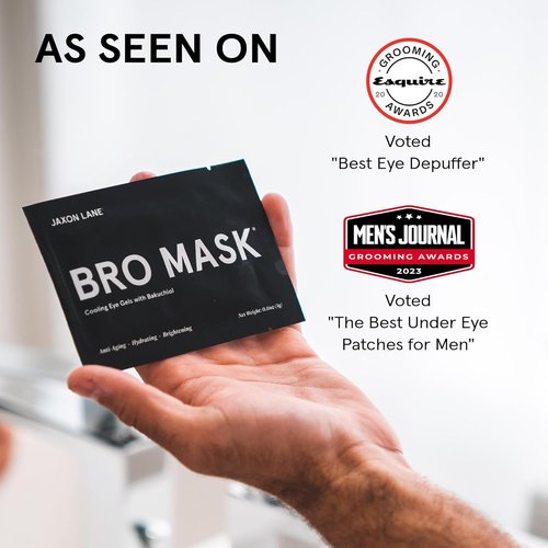 JAXON LANE BRO MASK Under Eye Patches - Hydrogel Anti-Aging Eye Masks for Dark Circles (6 Pack)