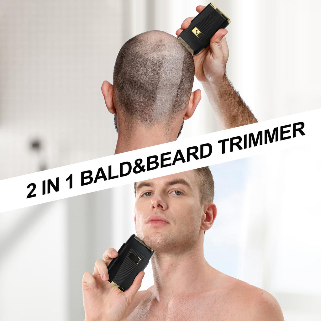 Dumite Foil Bald Shavers for Men, Powerful Motor Electric Razor, Head Shavers, Men's Foil Beard Trimmer, Cordless Rechargeable LED Display
