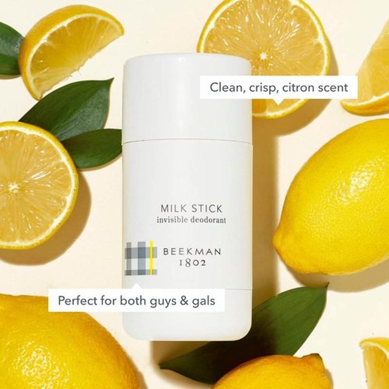 Beekman 1802 Milk Stick Deodorant - All-Day Invisible, Aluminum-Free - 2.5 oz - Sensitive Skin Friendly