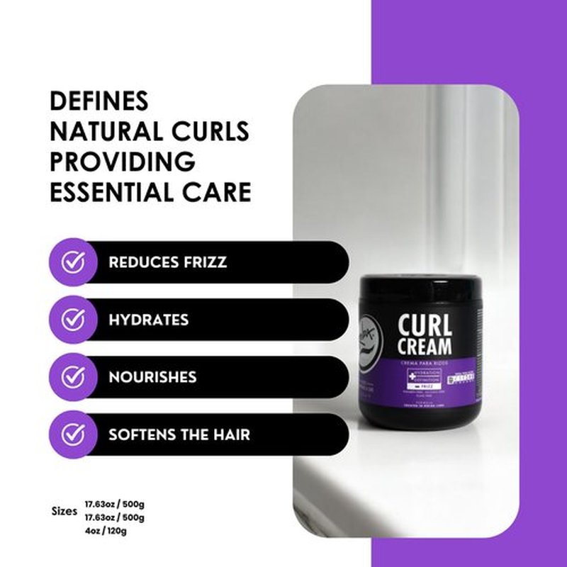 Rolda Curl Cream - Curly Hair Products for Men - Anti Frizz Curl Defining Cream with Oil Blend - Hydrates, Enhances Shine & Texture - Nourishes & Softens Strands - Non-Greasy & Lightweight (8.81 oz)