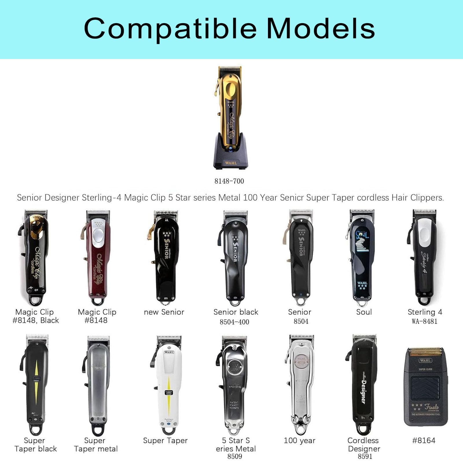 UNIKARO Battery Upgrade for Wahl® Cordless Clippers, High Capacity Battery Replacement for Wahl® Clippers, Cordless Senior®, Cordless Magic Clip®, Li-Ion, 3.6 V, 3400 mAh