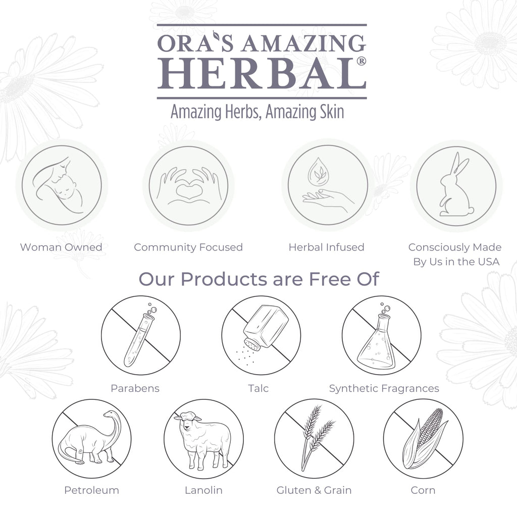 Ora's Amazing Herbal Ultra Healing Body Butter, Intensive Moisturizer For Dry Skin, Spearmint & Bergamot Essential Oil, 2 oz, Peppermint Field Scent