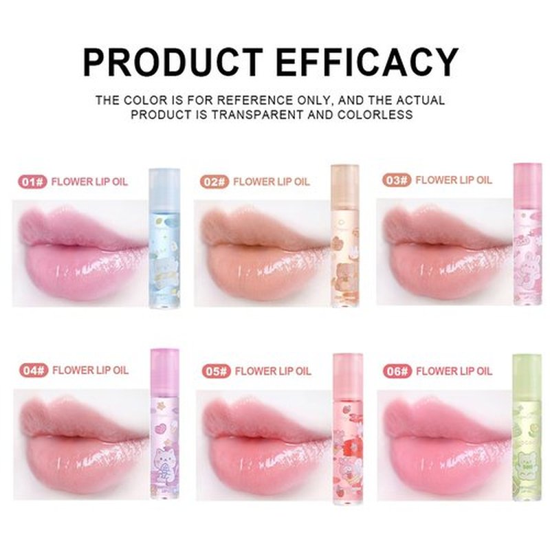 DENESTUP 6pcs Roll On Lip Gloss Set, Fruit Flavored Lip Gloss Set Glossy Lip Make-up for Women Non Toxic, Party Gift, Best Friends