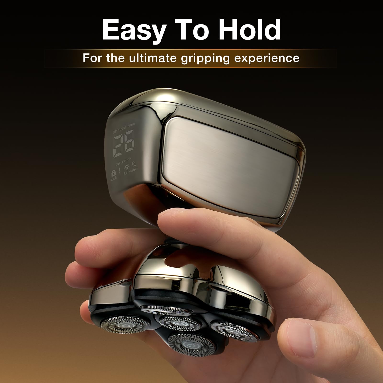 5D Head Shavers for Bald Men - 6 in 1 kensen Upgraded Magnetic Head Body Shaver for Mens, Christmas Gift Wet/Dry Bald Head Shavers for Men IPX6 Waterproof LED Display USB-C Charge Head Razors for Bald