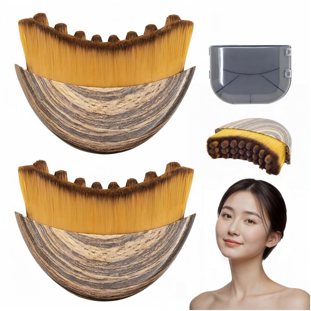 Lymphatic Contour Face Brush with Storage Case - 2-in-1 Lymphatic Drainage Massager for Face & Body, Gentle Bristles Gua Sha Alternative for Anti Puffiness, Jawline Lifting & Serum Absorption(2 PCS)