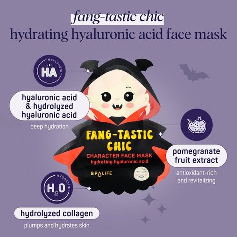 SpaLife Beauty Halloween Face Mask Hauntingly Chic Bundle | Korean Facial Masks | Firming and Detoxifying Face Mask Set | Halloween Gifts for Women | Facial Sheet Masks | 8 Pack
