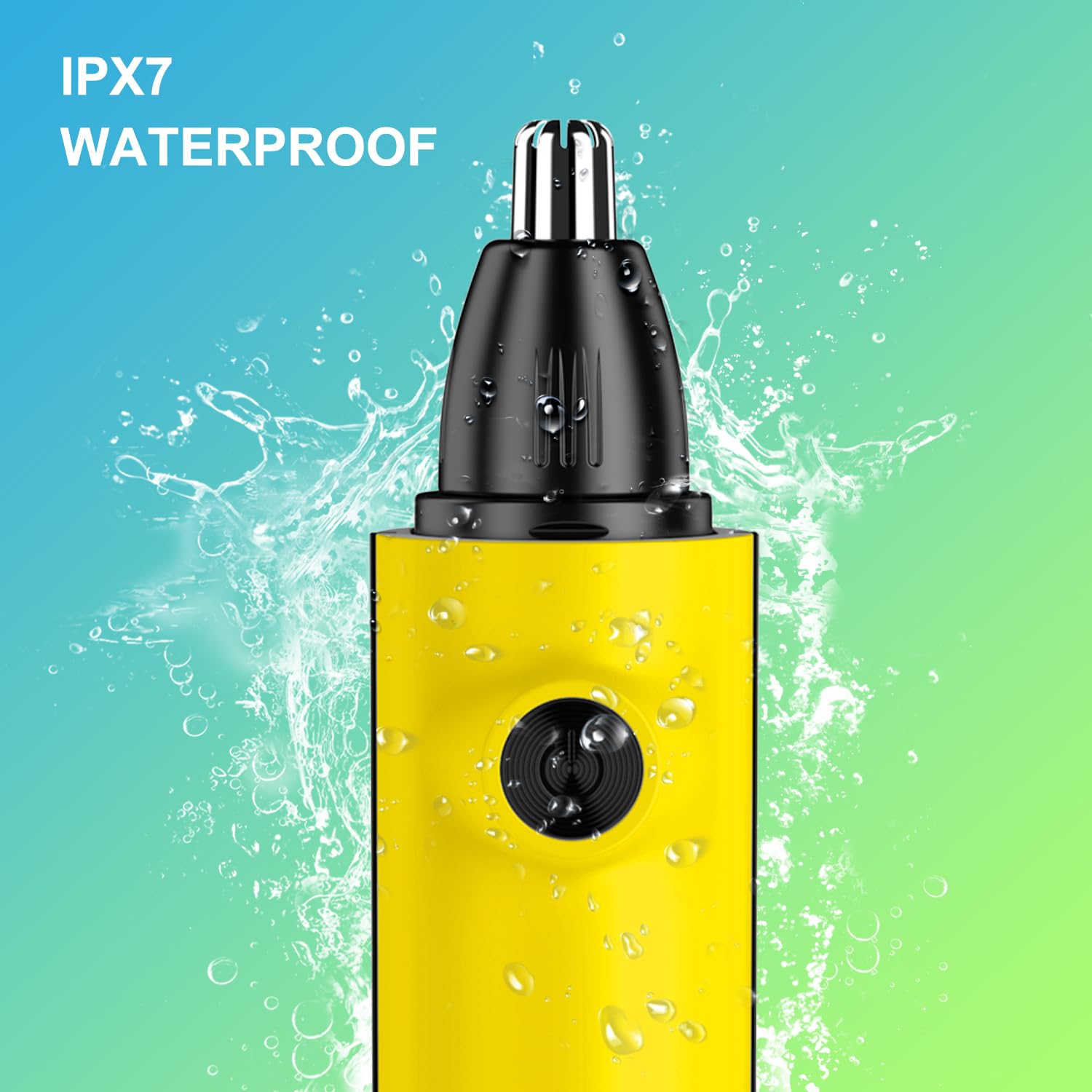 Aiefeya Nose Hair Trimmer for Men & Women, IPX7 Waterproof, USB Rechargeable, Easy Cleaning, All-in-ONE Facial & Eyebrow Trimmer (Yellow)