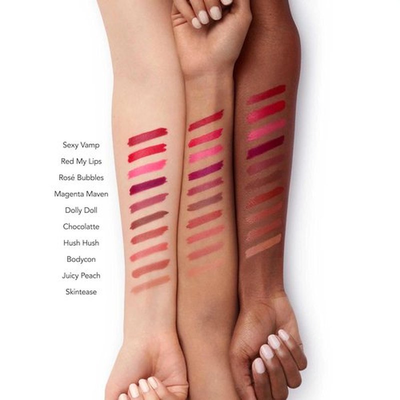BUXOM Full-On Plumping Satin Lipstick - Pigment-Rich Creamy Color with Peptides & Hyaluronic Acid, Weightless Finish
