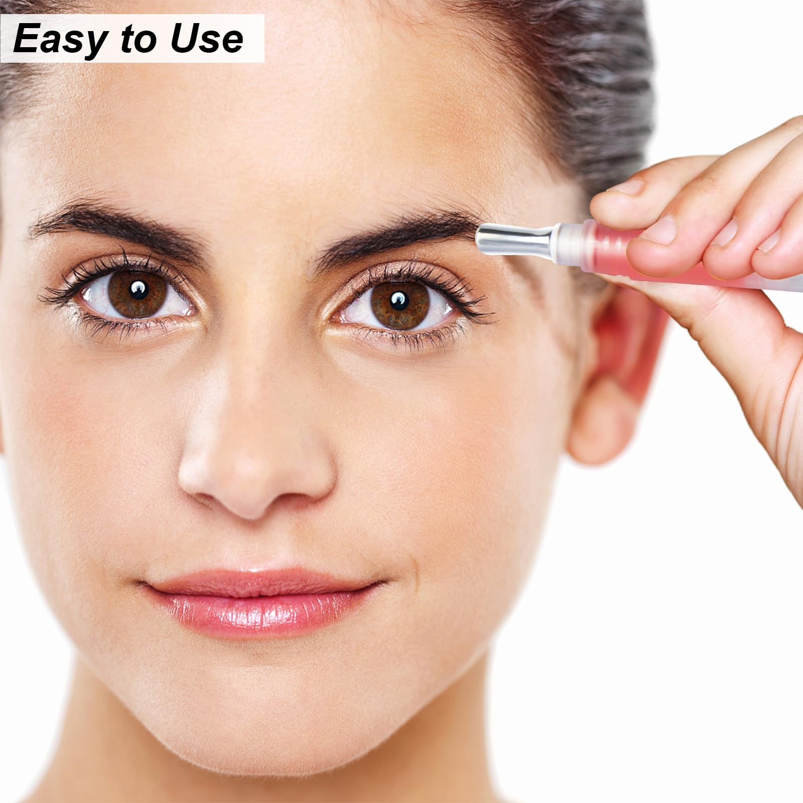 Eyebrow Wax Kit, Eyebrow Shaper Pen, Sugar Wax Wand, Facial Hair Removal for Eyebrow, Upper Lip, Cheek, and Moustache at Home with 50 Cotton Strips and 6 Calming Wipes for All Skin Types for Women