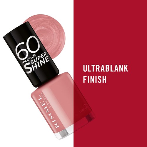 Rimmel 60 Seconds Super Shine Colour Block Nail Polish - Ultra Shine and Long Lasting - Quick Drying