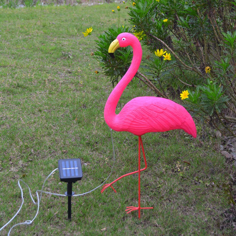 Uonlytech Solar Flamingo Lights Outdoor Solar Pathway Light Flamingo Garden Animal Lamp for Outside, Pathways, Patio Decor