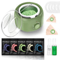 TIKESI Waxing Kit - Wax Warmer for Hair Removal, Hard Wax Kit with 14oz 5 Bags Hard Wax Beans for Full Body, Legs, Face, Eyebrows, Bikini, Brazilian Waxing Kit for Women Men