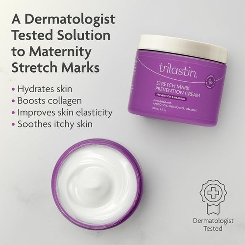 Trilastin Maternity Stretch Mark Prevention Cream & Nourishing Body Oil Bundle - Hypoallergenic Skincare for Moms | 1 Month Supply