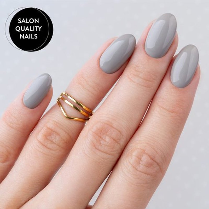 Sensationail “Gray-teful For You” Nail Gel For up to 2 Weeks of Dazzling Color, LED Lamp Required, Long-Lasting Finish, No Dry Time, Gray, 0.25 Fl Oz