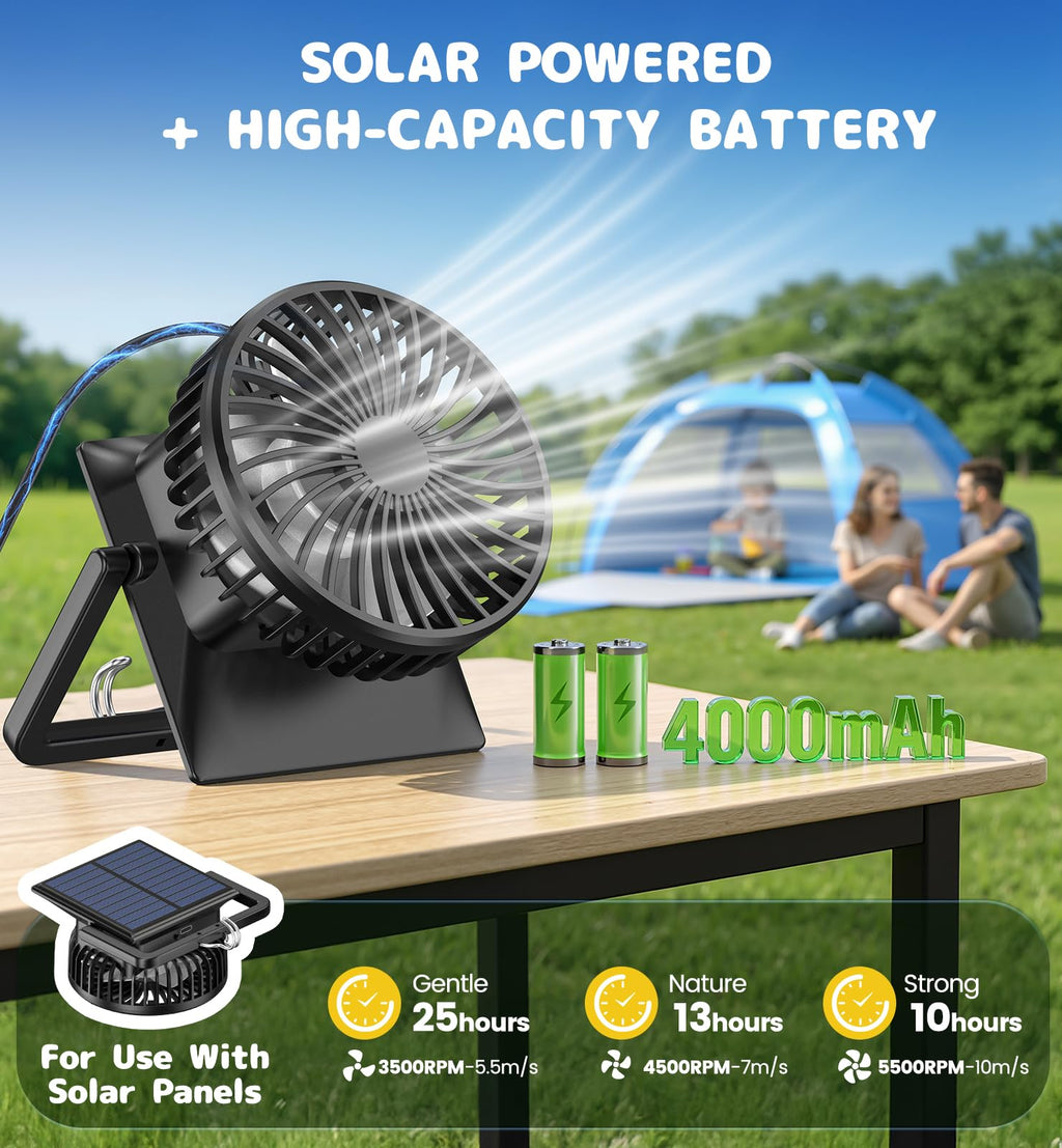 Dsquu Baby Beach Tent Solar Cooling Fan, Anti-UV Toddler Beach Tent Sun Shelter Portable Travel Fan Beach Shade Tent, Baby Play Tent Built-in Ceiling Fan Sun Shelters Toddler Beach Essentials Blue