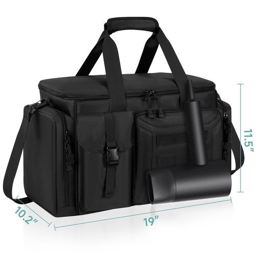 LASUK Barber Hairdresser Bag Supplies Bag with Adjustable Dividers, Barber Tools Storage Hair Clipper Case Organizer for Scissors Clippers Trimmers & Haircut Kits, Barber Travel Case