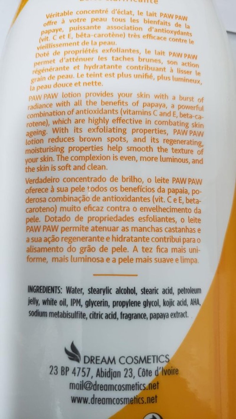 Paw Paw Papaya Clarifying Lotion 500ml, Tube Cream 1oz, Jar Cream 300ml,Oil 1oz and soap 7oz