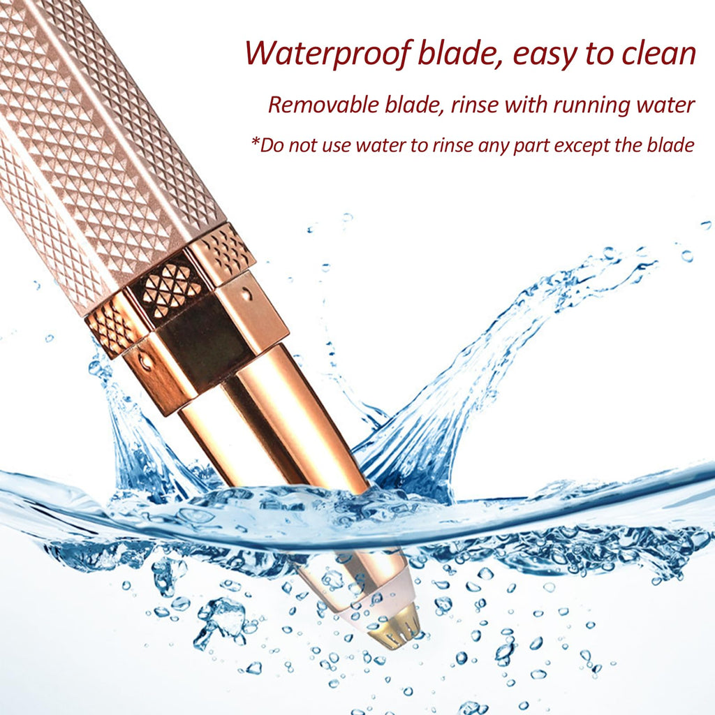 Serfoxd Facial Hair Remover for Women Face, 4 in 1 Electric Eyebrow Trimmer for Nose Neck Leg Arm Armpit Bikini Hair with USB Cable