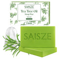 SAISZE Tea Tree Soap, Handmade Soap Bar for Face and Body, Cold Process, Soothing Hydrating Body Wash for Clear Healthy Skin 8 Ounce