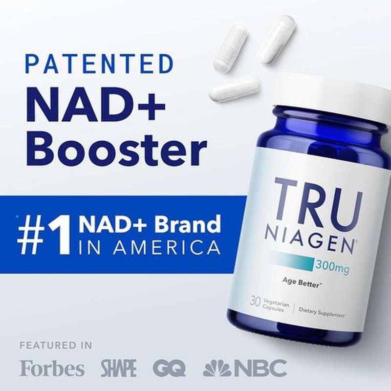 TRU NIAGEN NAD Supplement - Boost Brain Function & Anti-Aging | 300mg Niagen, 30 Servings