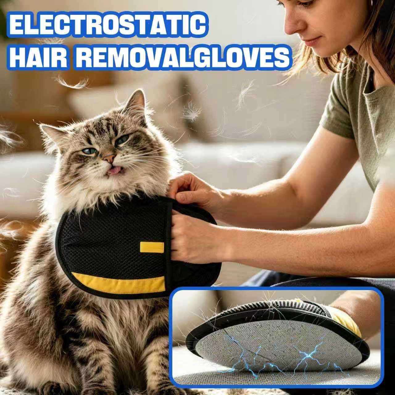 Pet Hair Removal Glove for Dogs & Cats, Newly Upgraded Reusable Electrostatic Pet Hair Glove, Magic Brush Pet Hair Remover Tool for Clothing, Couch, Carpet, Car Seat