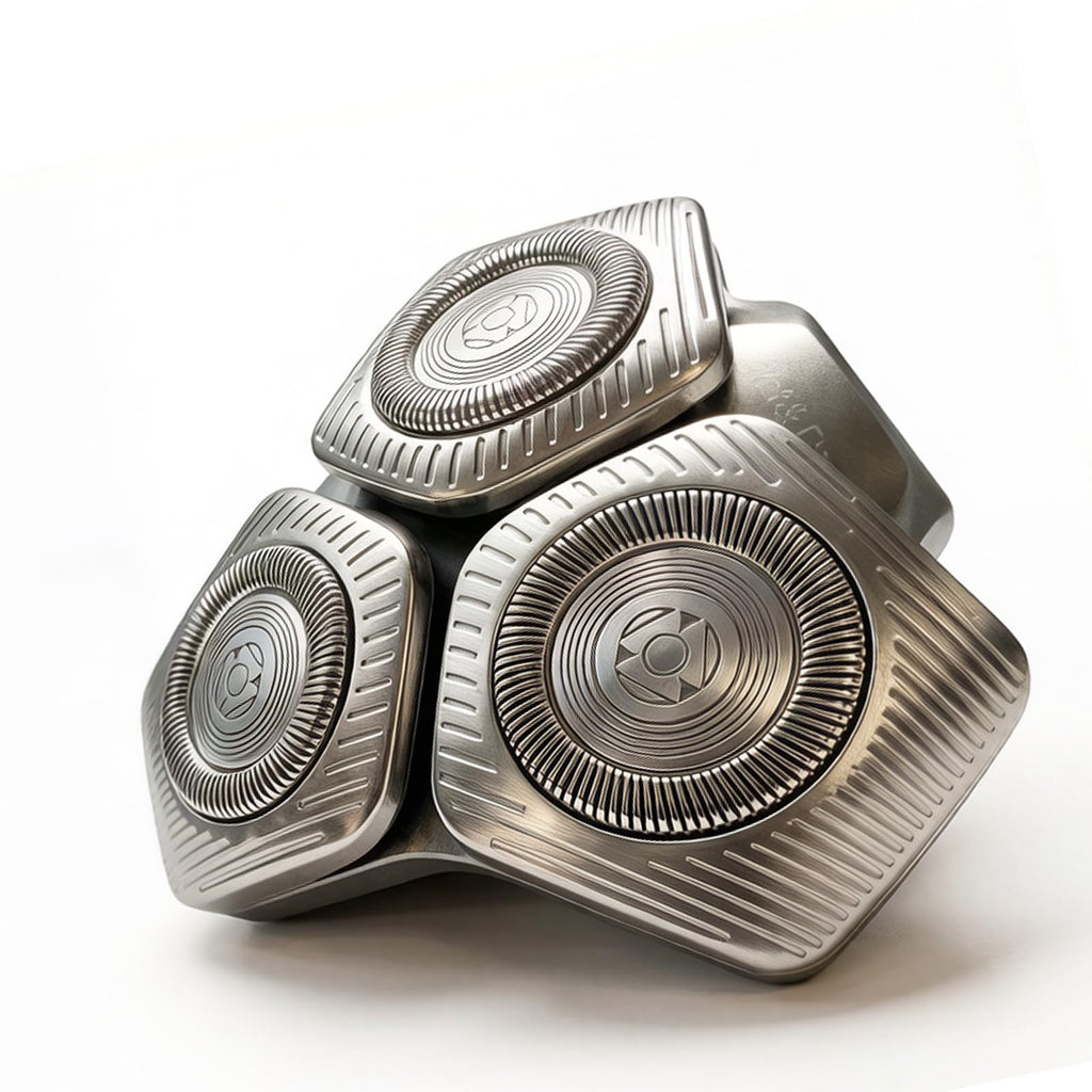 SH71 Replacement Rotary Head Compatible with Philips Norelco Shaver Series 7000 and Series S5500, Metal Wheel Buckle and Upgrade 15 Precision Blades (Silvery)