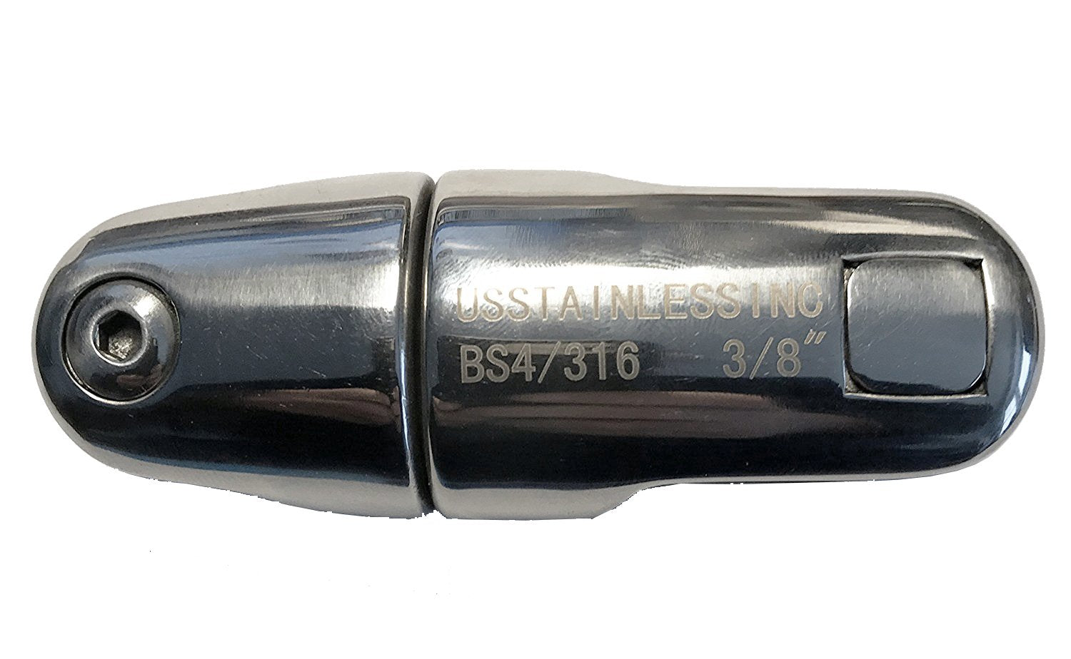 US Stainless Stainless Steel 316 Anchor Swivel Connector 3/8" or 10mm Marine Grade
