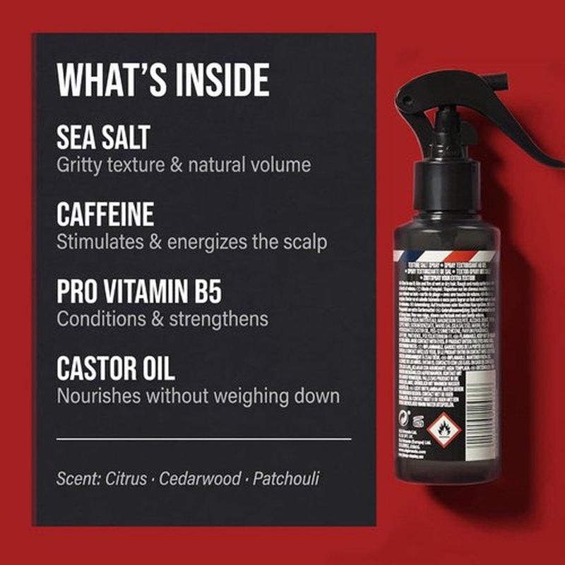 Johnny's Chop Shop Sea Salt Spray - Texturizing Hair Spray for Volume & Grit - 125ml (4.2 fl oz)